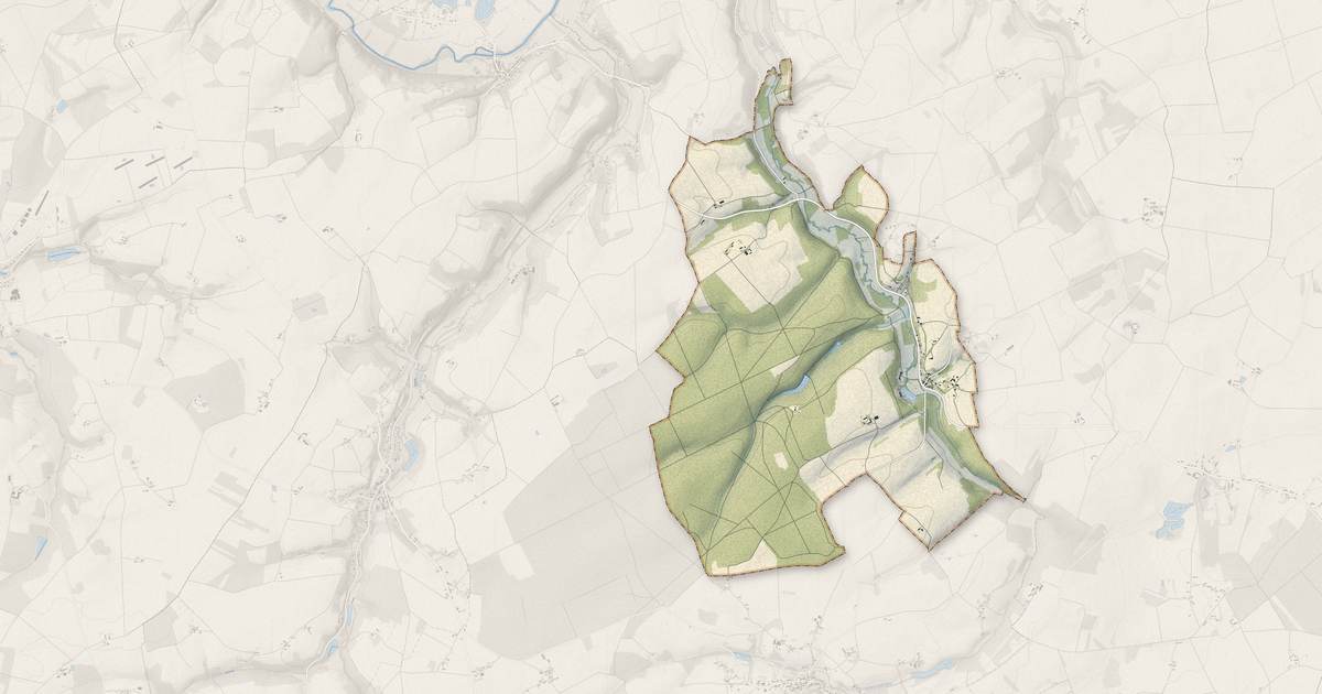Portrait cartographique de Sasnières : relief, eau, forêts, bâti et voies, calculés à partir des données de l'IGN