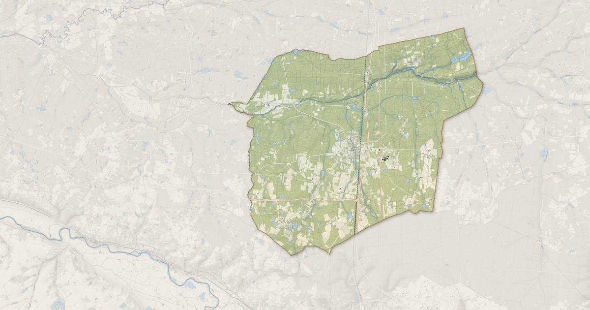 Portrait cartographique de Theillay : relief, eau, forêts, bâti et voies, calculés à partir des données de l'IGN