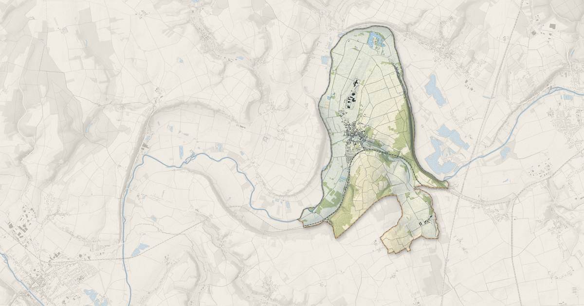 Portrait cartographique de Thoré-la-Rochette : relief, eau, forêts, bâti et voies, calculés à partir des données de l'IGN