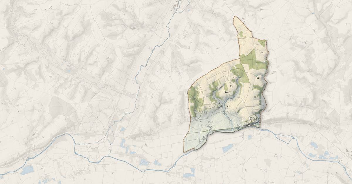 Portrait cartographique de Troo : relief, eau, forêts, bâti et voies, calculés à partir des données de l'IGN