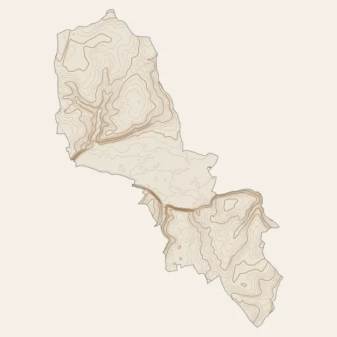 Vendôme : courbes de niveau