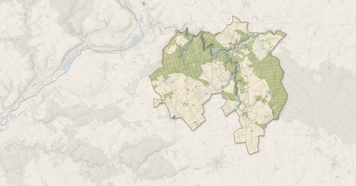 Portrait cartographique de Vievy-le-Rayé : relief, eau, forêts, bâti et voies, calculés à partir des données de l'IGN