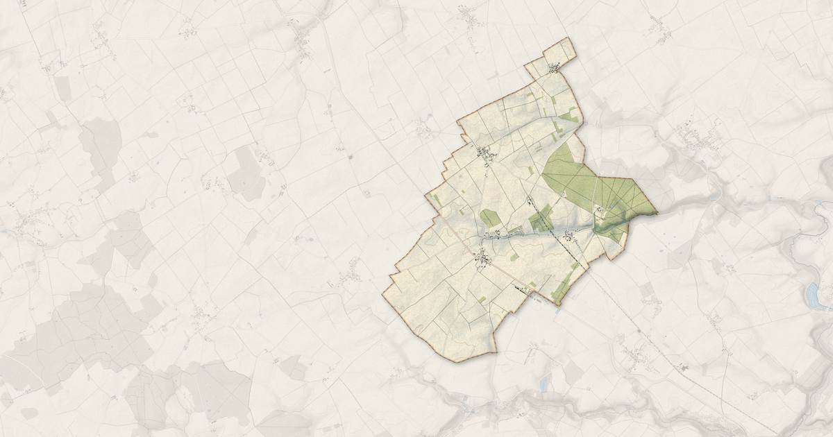 Portrait cartographique de Villefrancœur : relief, eau, forêts, bâti et voies, calculés à partir des données de l'IGN