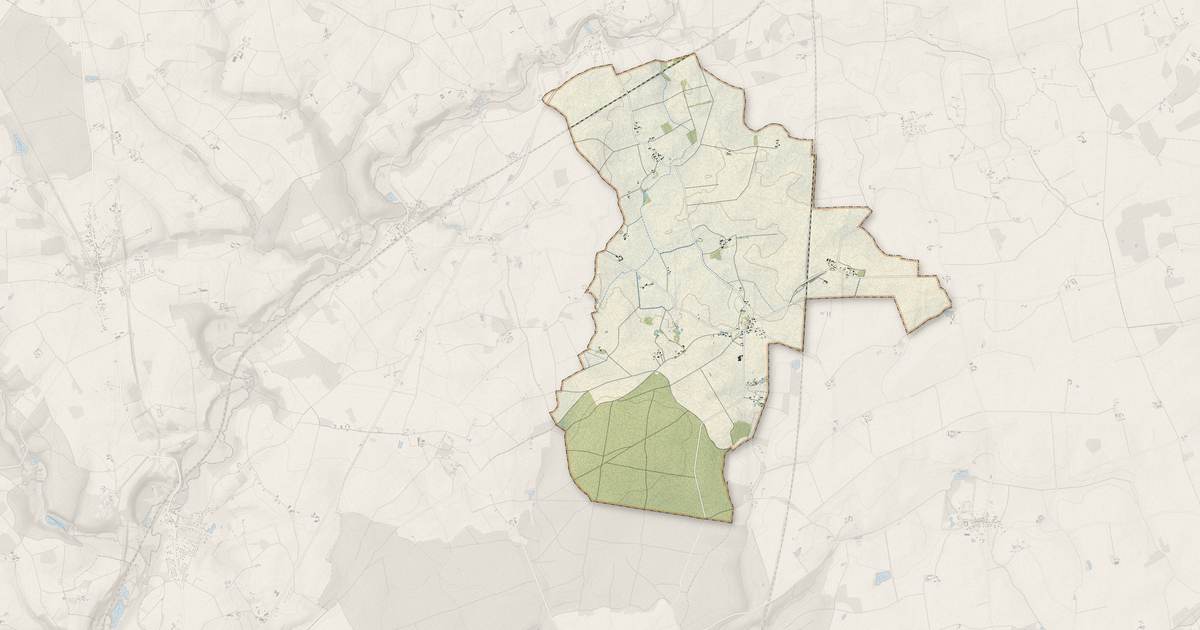Portrait cartographique de Villeporcher : relief, eau, forêts, bâti et voies, calculés à partir des données de l'IGN