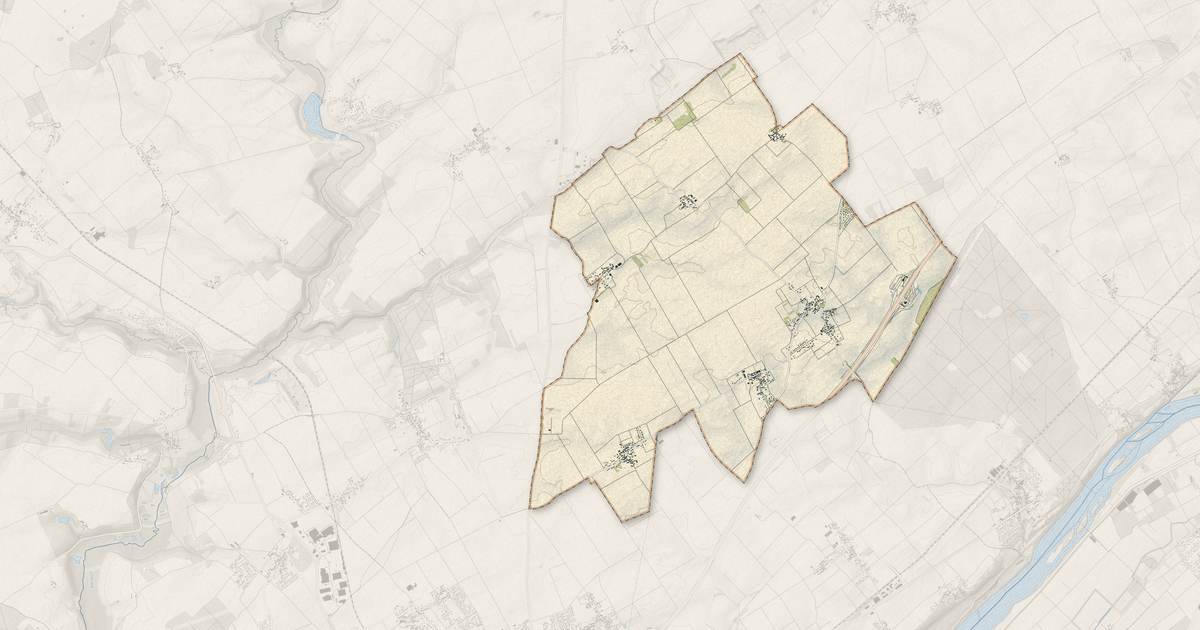 Portrait cartographique de Villerbon : relief, eau, forêts, bâti et voies, calculés à partir des données de l'IGN