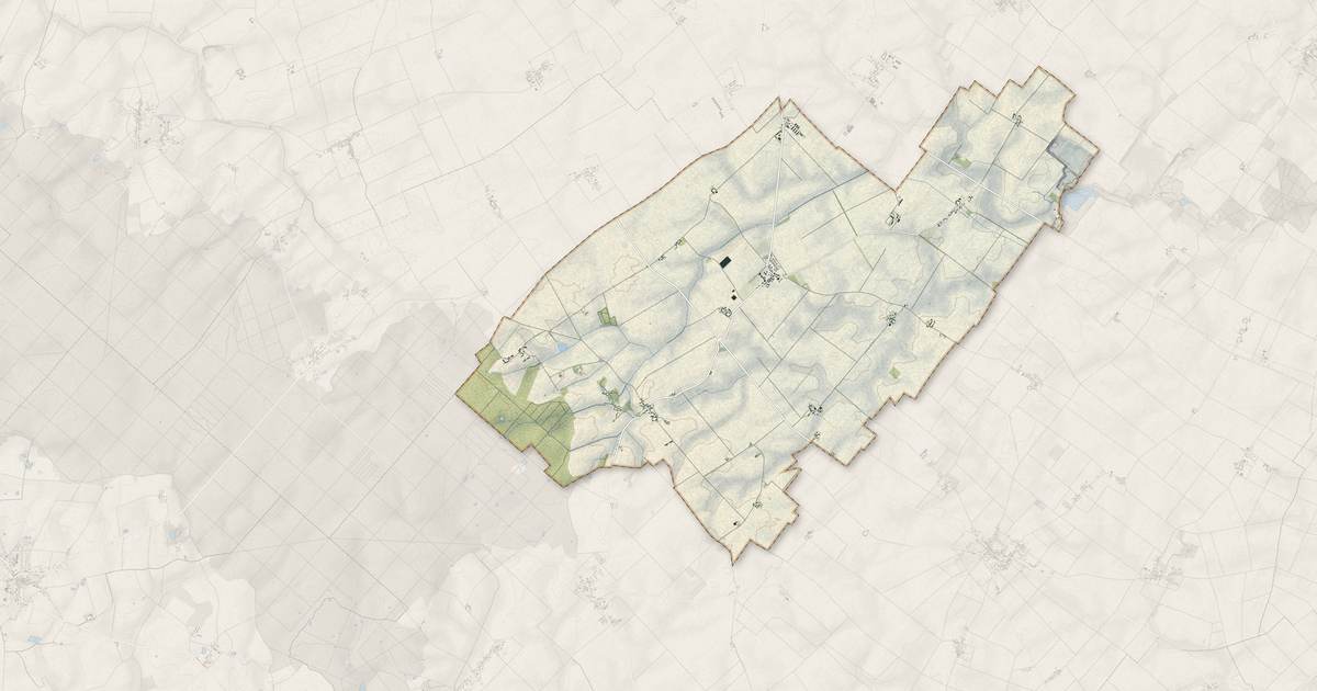 Portrait cartographique de Villermain : relief, eau, forêts, bâti et voies, calculés à partir des données de l'IGN
