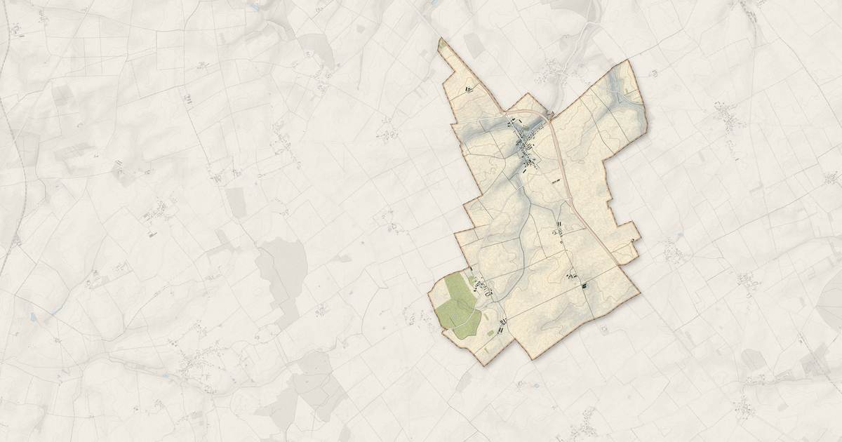 Portrait cartographique de Villeromain : relief, eau, forêts, bâti et voies, calculés à partir des données de l'IGN