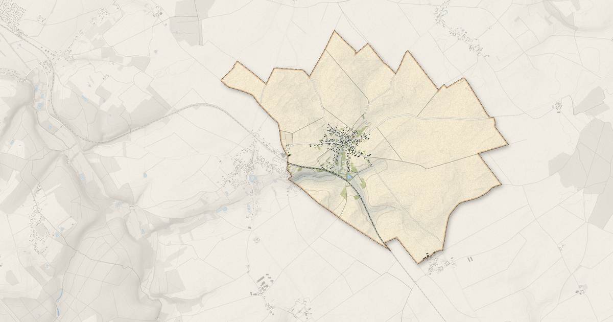 Portrait cartographique de Villetrun : relief, eau, forêts, bâti et voies, calculés à partir des données de l'IGN
