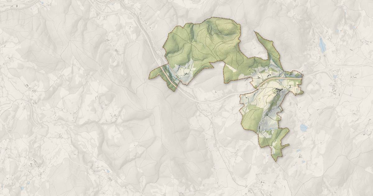 Portrait cartographique de Cervières : relief, eau, forêts, bâti et voies, calculés à partir des données de l'IGN