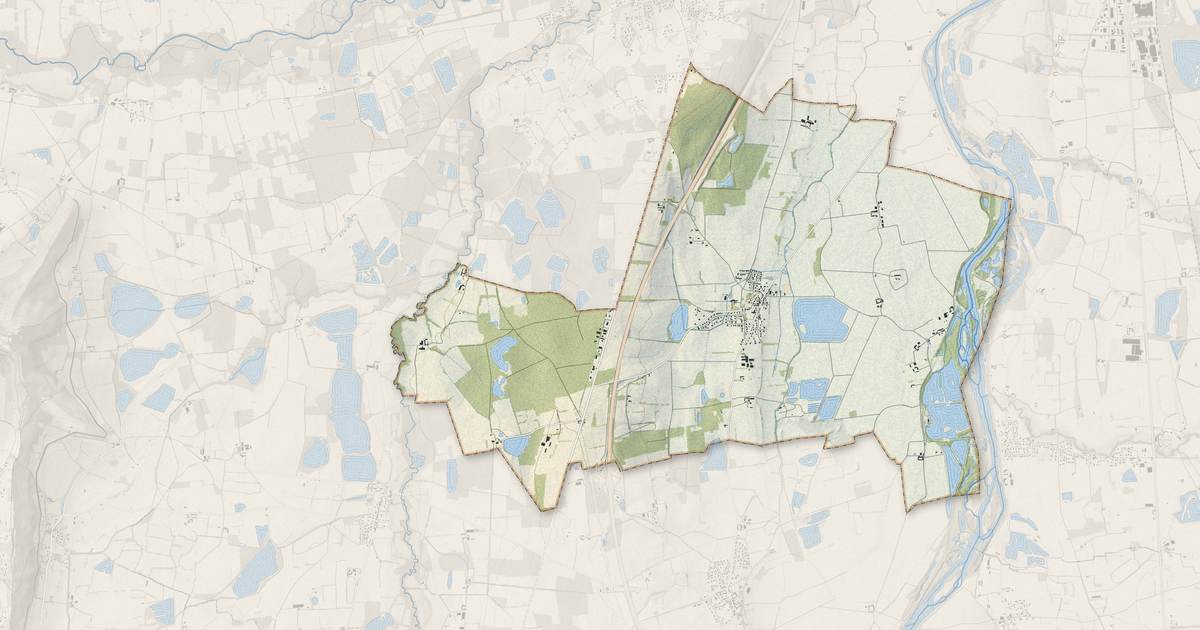 Portrait cartographique de Chambéon : relief, eau, forêts, bâti et voies, calculés à partir des données de l'IGN