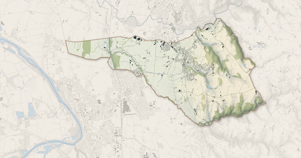 Portrait cartographique de Chambœuf : relief, eau, forêts, bâti et voies, calculés à partir des données de l'IGN