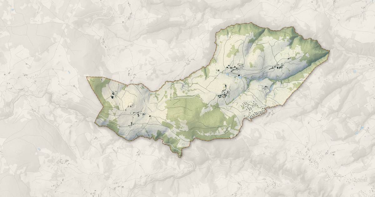 Portrait cartographique de Châtelneuf : relief, eau, forêts, bâti et voies, calculés à partir des données de l'IGN
