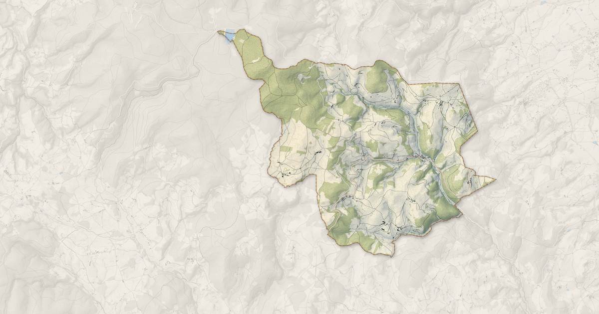 Portrait cartographique de Cherier : relief, eau, forêts, bâti et voies, calculés à partir des données de l'IGN