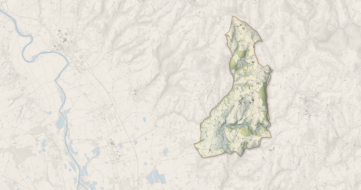 Portrait cartographique de Cottance : relief, eau, forêts, bâti et voies, calculés à partir des données de l'IGN