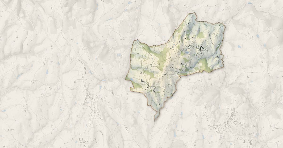 Portrait cartographique de Croizet-sur-Gand : relief, eau, forêts, bâti et voies, calculés à partir des données de l'IGN