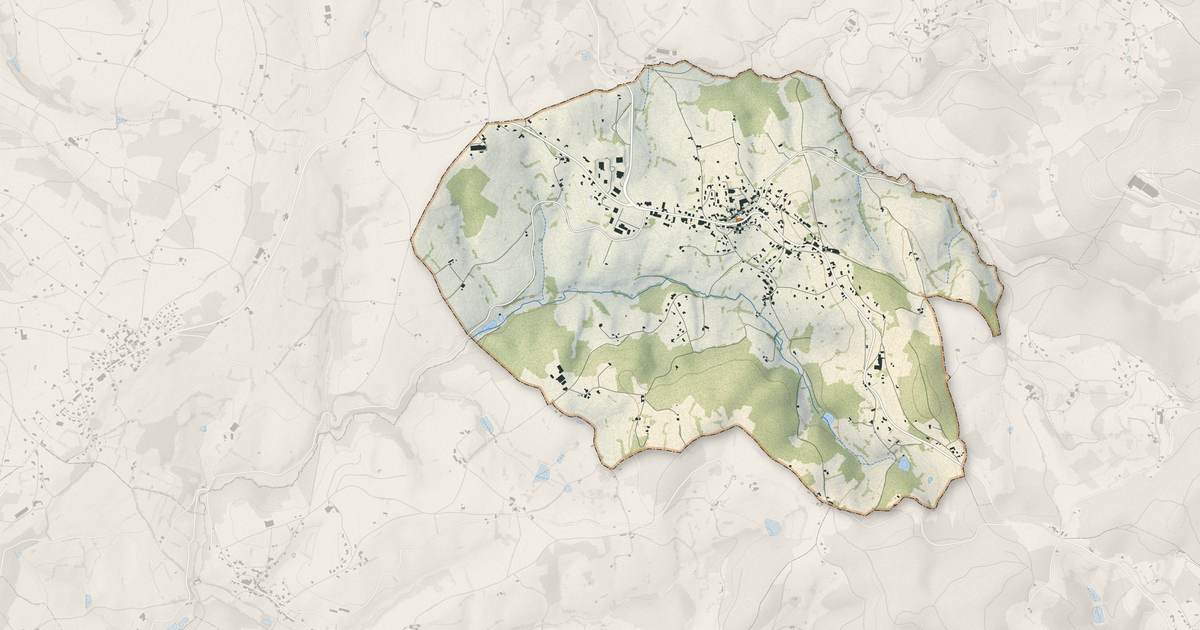 Portrait cartographique de Cuinzier : relief, eau, forêts, bâti et voies, calculés à partir des données de l'IGN