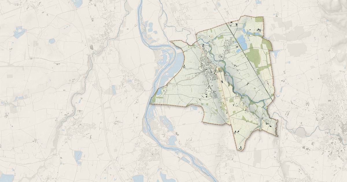 Portrait cartographique de Cuzieu : relief, eau, forêts, bâti et voies, calculés à partir des données de l'IGN