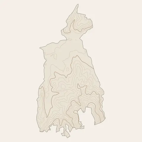 Firminy : courbes de niveau