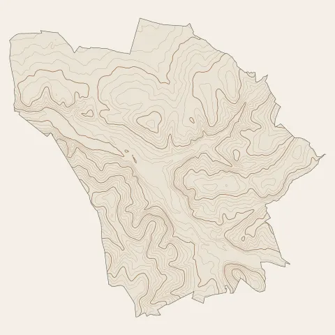 La Fouillouse : courbes de niveau