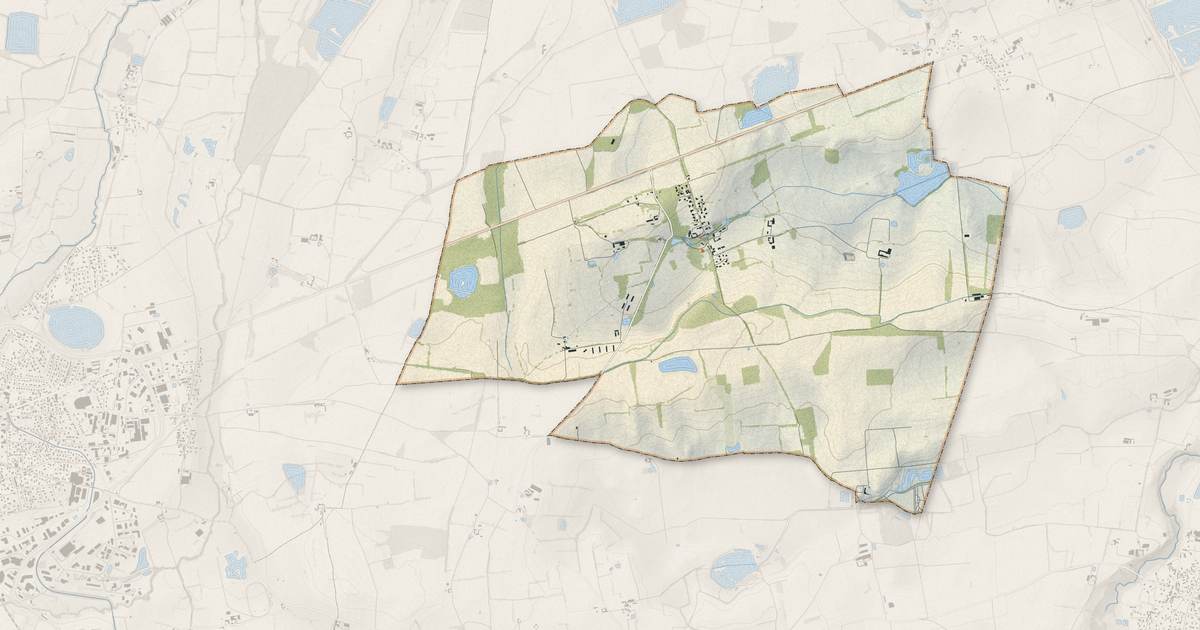 Portrait cartographique de Grézieux-le-Fromental : relief, eau, forêts, bâti et voies, calculés à partir des données de l'IGN