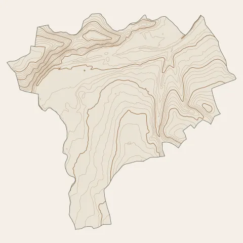 Lorette : courbes de niveau