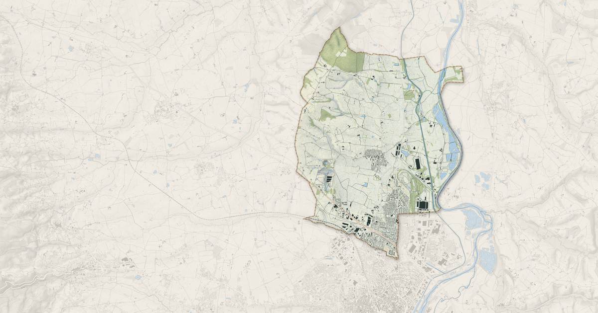 Portrait cartographique de Mably : relief, eau, forêts, bâti et voies, calculés à partir des données de l'IGN