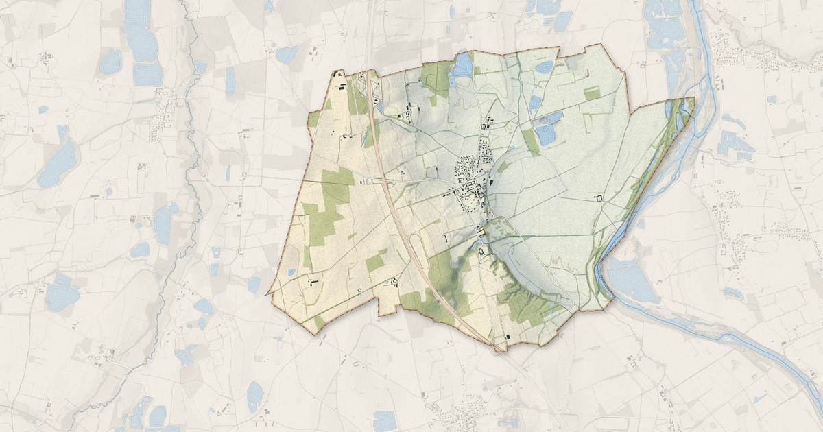 Portrait cartographique de Magneux-Haute-Rive : relief, eau, forêts, bâti et voies, calculés à partir des données de l'IGN