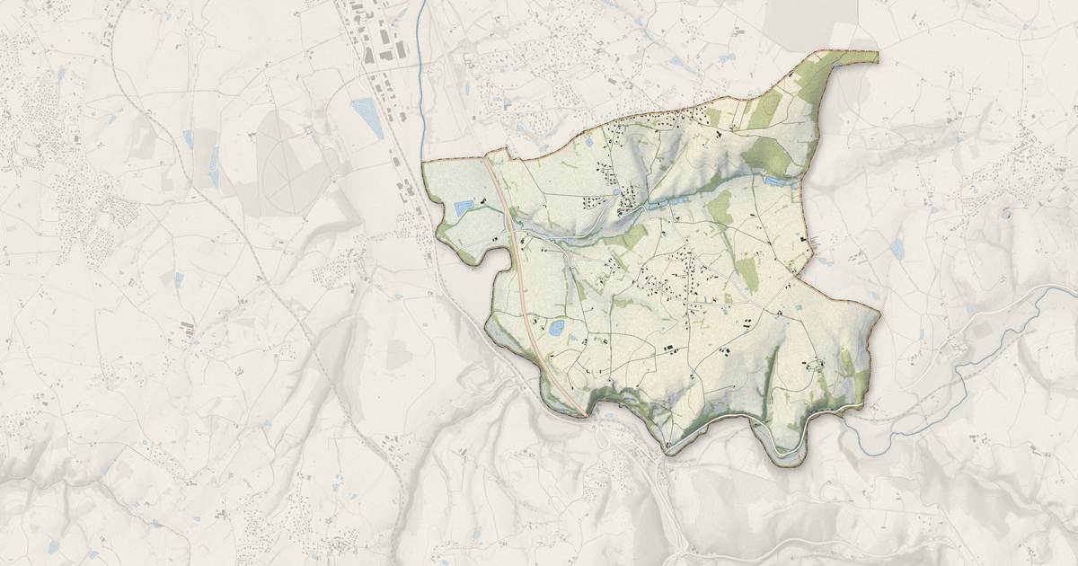 Portrait cartographique de Notre-Dame-de-Boisset : relief, eau, forêts, bâti et voies, calculés à partir des données de l'IGN