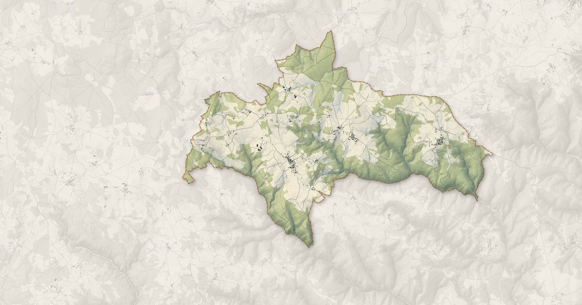 Portrait cartographique de Rozier-Côtes-d'Aurec : relief, eau, forêts, bâti et voies, calculés à partir des données de l'IGN