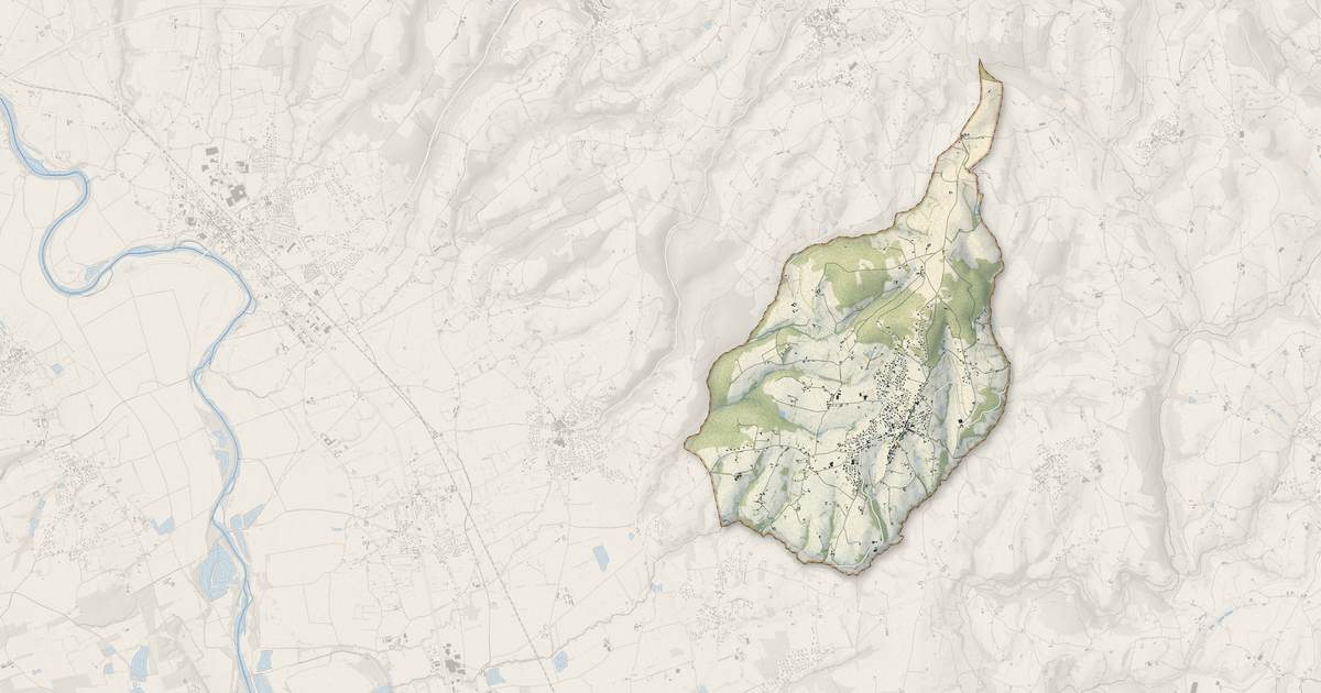 Portrait cartographique de Rozier-en-Donzy : relief, eau, forêts, bâti et voies, calculés à partir des données de l'IGN