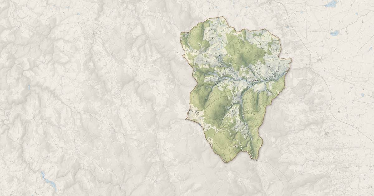 Portrait cartographique de Saint-Bonnet-des-Quarts : relief, eau, forêts, bâti et voies, calculés à partir des données de l'IGN