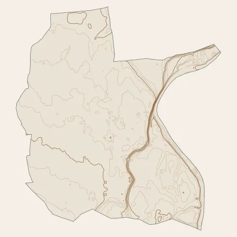 Saint-Cyprien : courbes de niveau