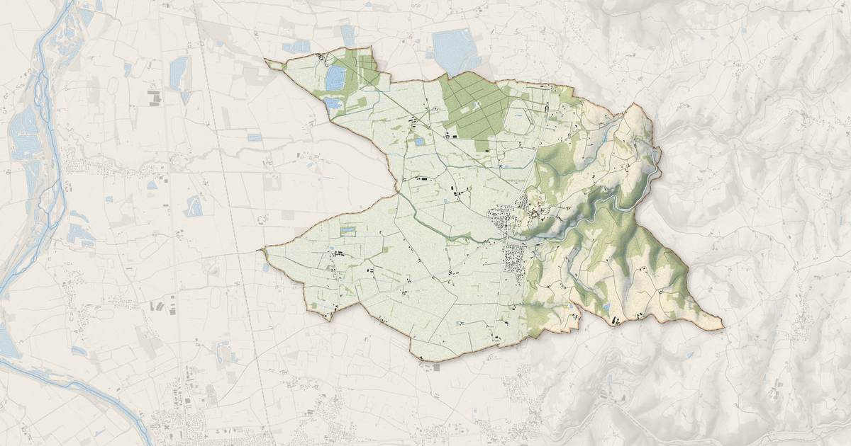 Portrait cartographique de Saint-Cyr-les-Vignes : relief, eau, forêts, bâti et voies, calculés à partir des données de l'IGN