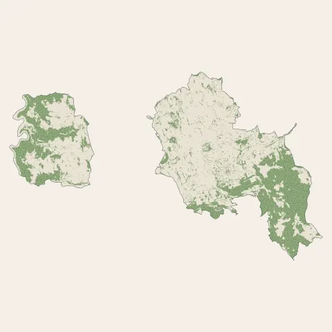 Saint-Étienne : bois, forêts et landes