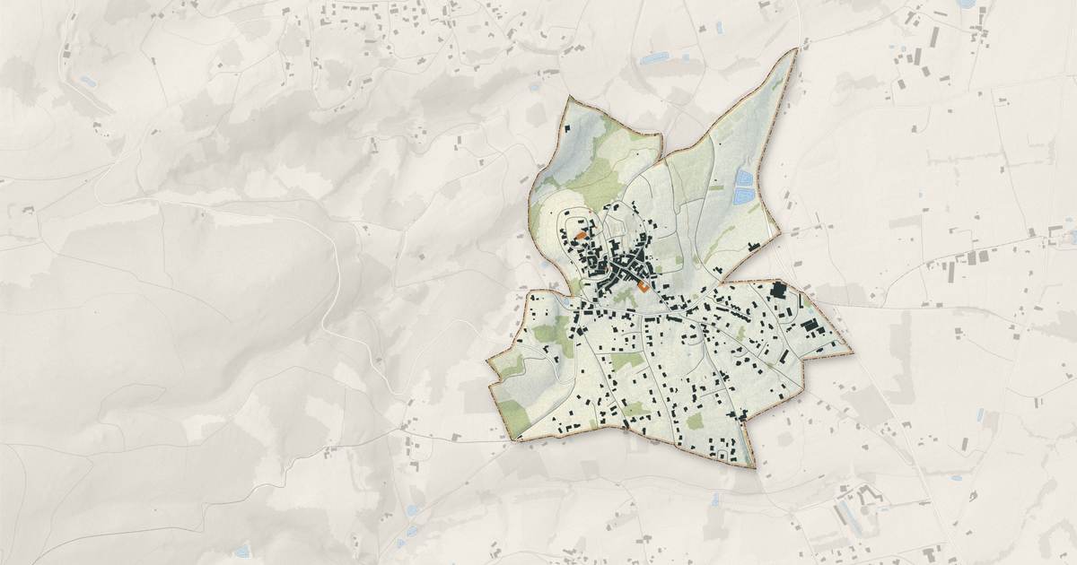 Portrait cartographique de Saint-Haon-le-Châtel : relief, eau, forêts, bâti et voies, calculés à partir des données de l'IGN