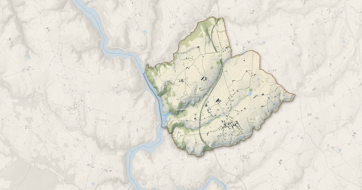 Portrait cartographique de Saint-Jodard : relief, eau, forêts, bâti et voies, calculés à partir des données de l'IGN