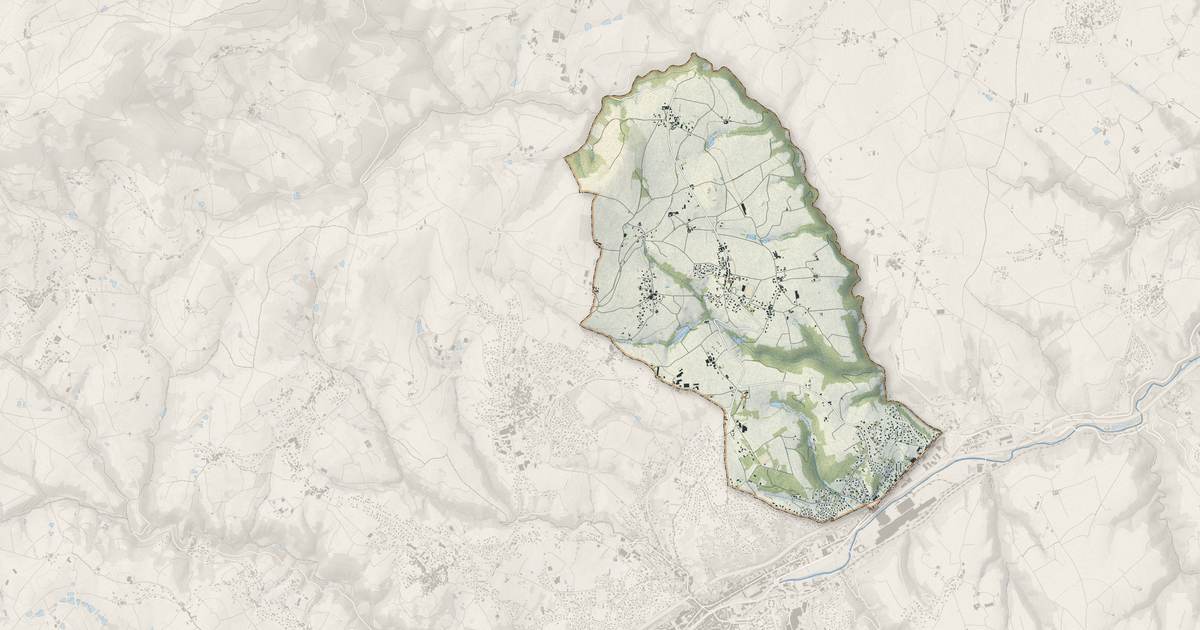 Portrait cartographique de Saint-Joseph : relief, eau, forêts, bâti et voies, calculés à partir des données de l'IGN