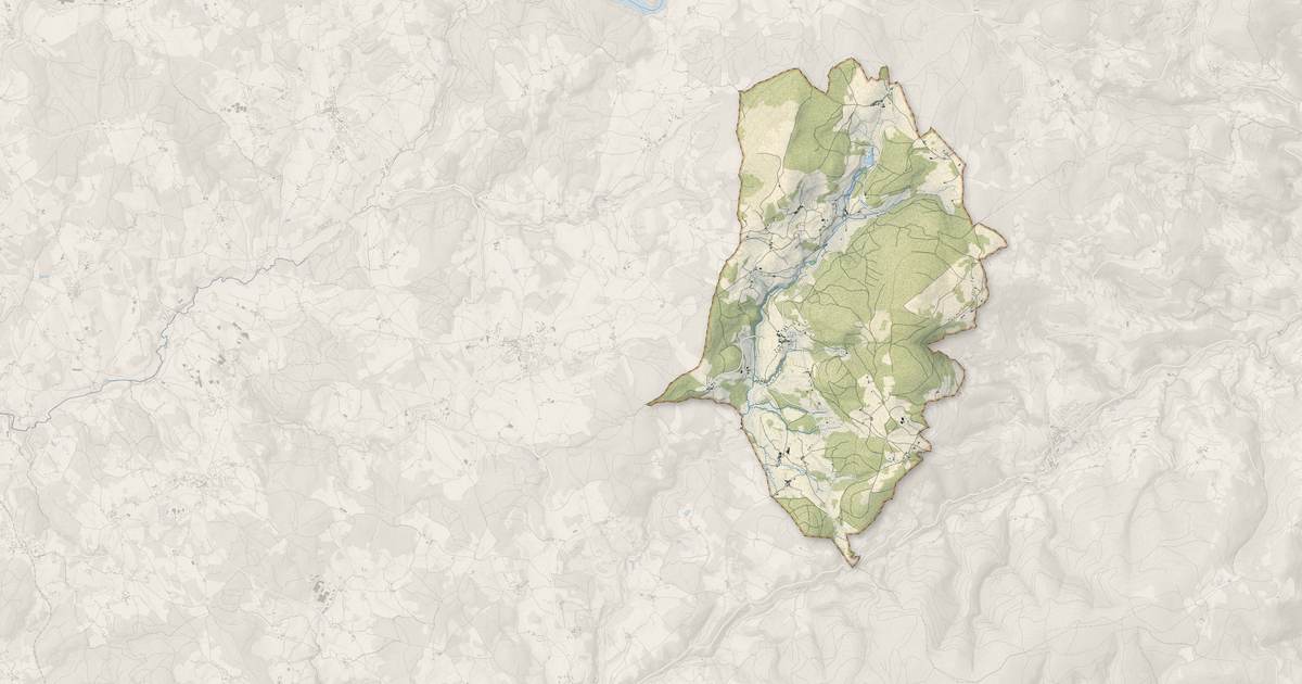 Portrait cartographique de Saint-Régis-du-Coin : relief, eau, forêts, bâti et voies, calculés à partir des données de l'IGN