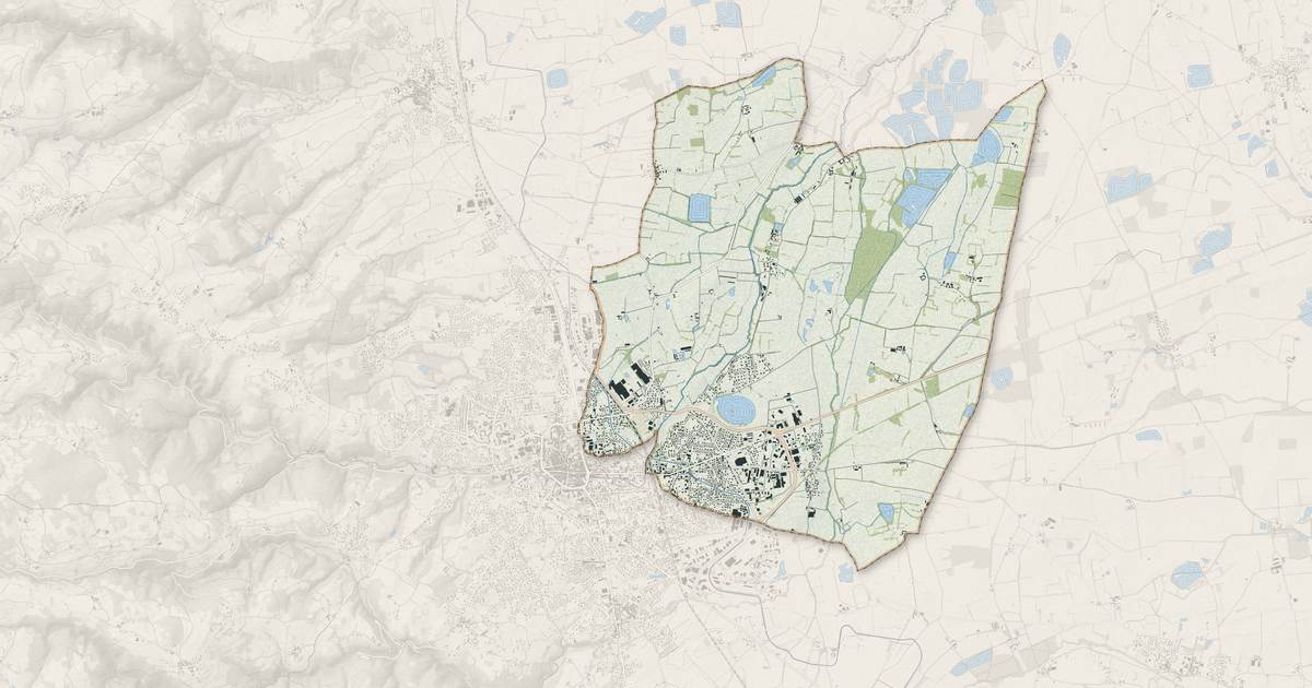Portrait cartographique de Savigneux : relief, eau, forêts, bâti et voies, calculés à partir des données de l'IGN