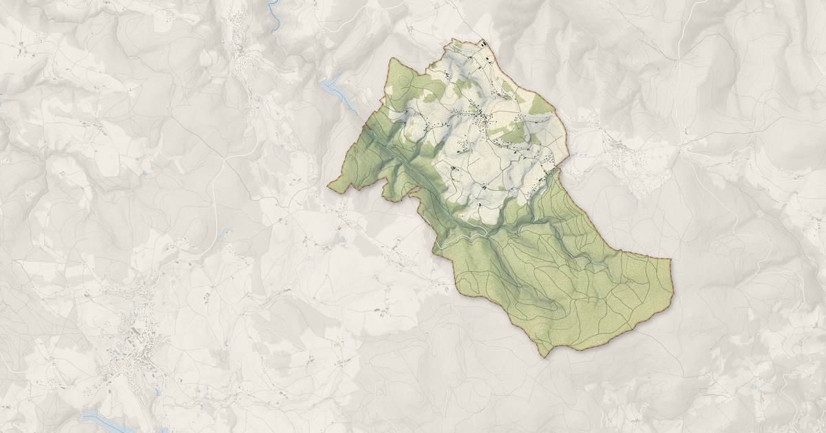 Portrait cartographique de Tarentaise : relief, eau, forêts, bâti et voies, calculés à partir des données de l'IGN