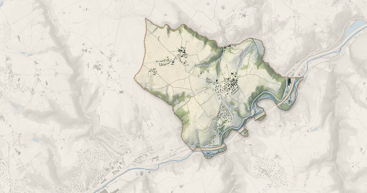 Portrait cartographique de Tartaras : relief, eau, forêts, bâti et voies, calculés à partir des données de l'IGN