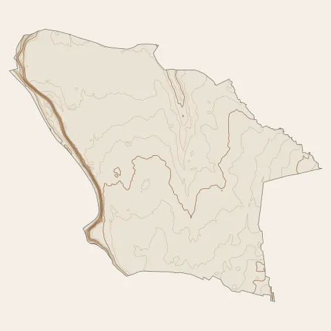 Veauche : courbes de niveau