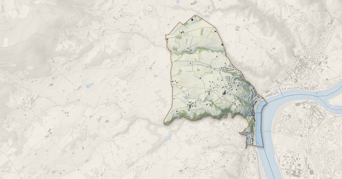 Portrait cartographique de Vérin : relief, eau, forêts, bâti et voies, calculés à partir des données de l'IGN