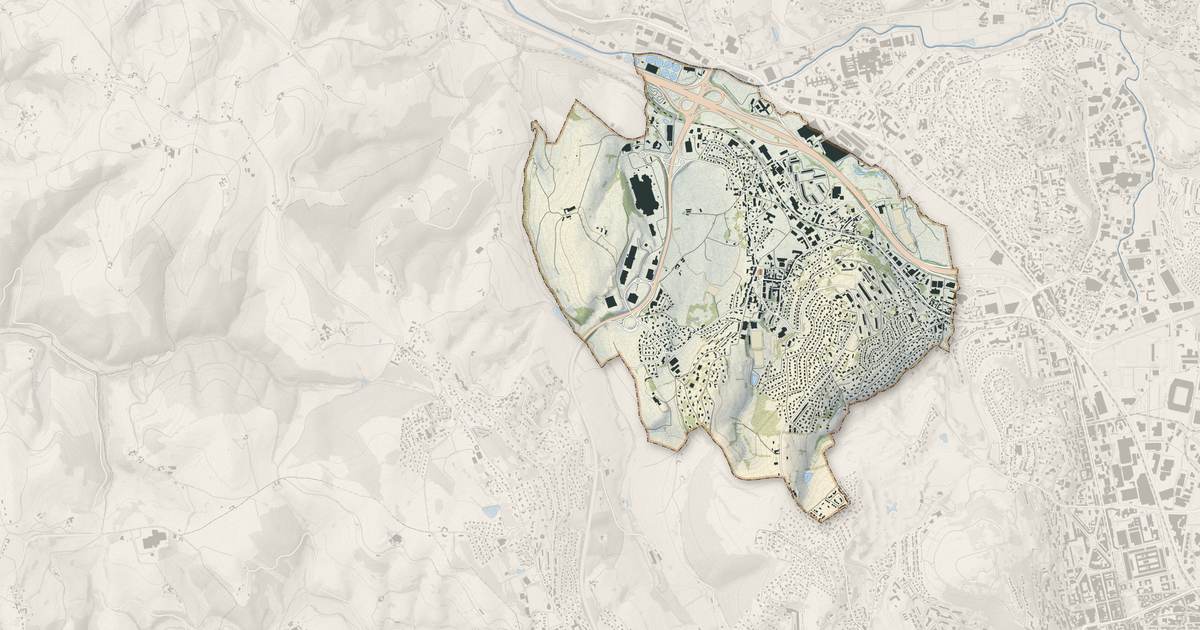 Portrait cartographique de Villars : relief, eau, forêts, bâti et voies, calculés à partir des données de l'IGN