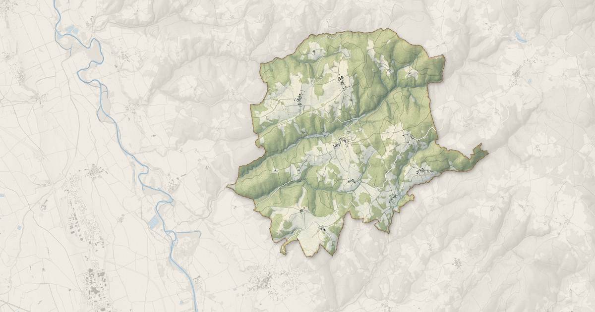Portrait cartographique de Agnat : relief, eau, forêts, bâti et voies, calculés à partir des données de l'IGN