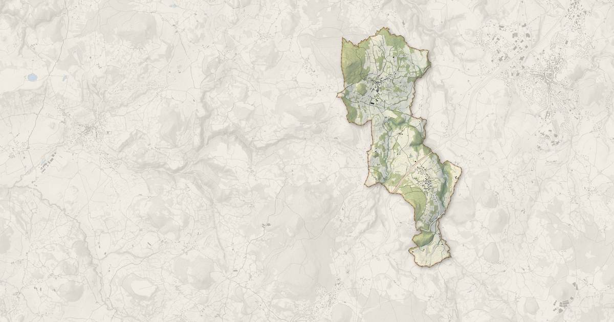 Portrait cartographique de Bessamorel : relief, eau, forêts, bâti et voies, calculés à partir des données de l'IGN