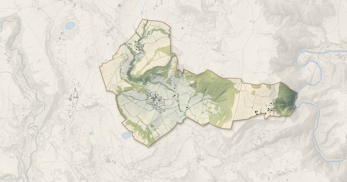 Portrait cartographique de Blanzac : relief, eau, forêts, bâti et voies, calculés à partir des données de l'IGN