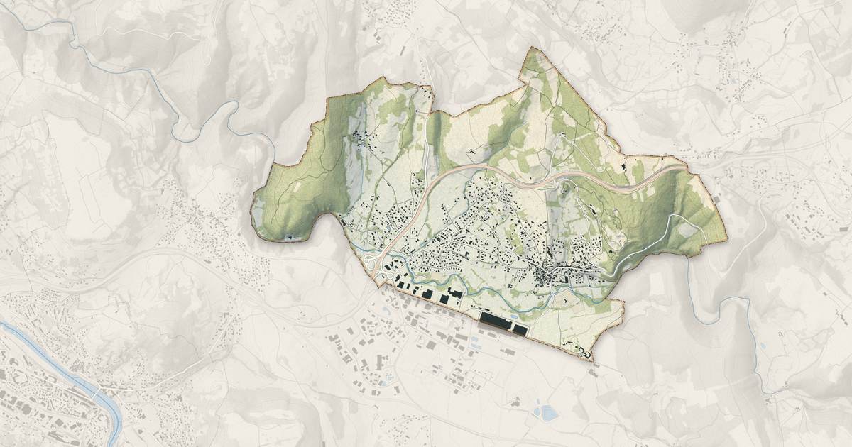 Portrait cartographique de Blavozy : relief, eau, forêts, bâti et voies, calculés à partir des données de l'IGN