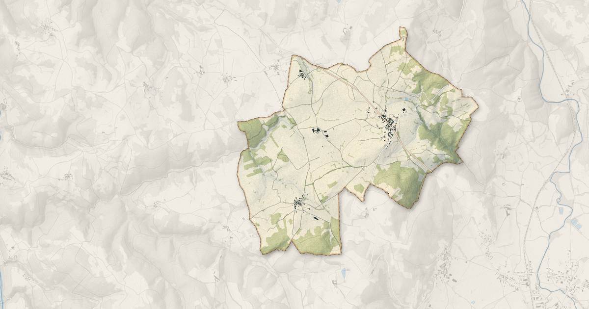 Portrait cartographique de La Chomette : relief, eau, forêts, bâti et voies, calculés à partir des données de l'IGN