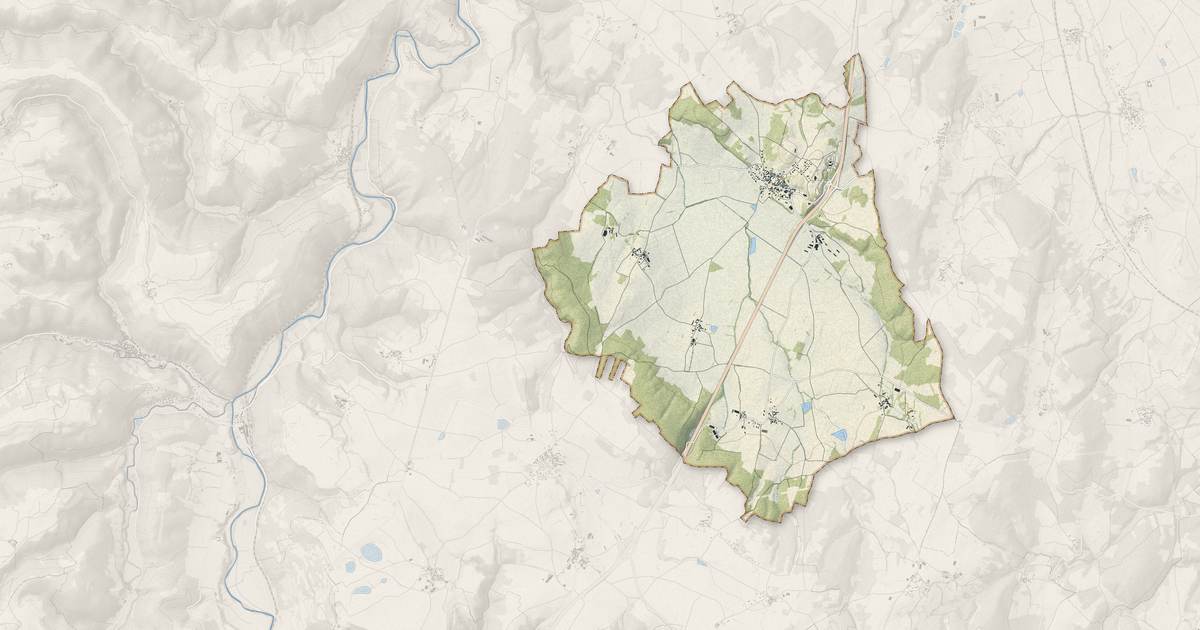Portrait cartographique de Lorlanges : relief, eau, forêts, bâti et voies, calculés à partir des données de l'IGN